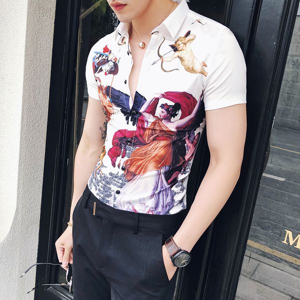 casual clothing mens summer streetwear shirt chemise homme manche longue brand short sleeve floral shirts men camisa masculina, White;black
casual clothing mens summer streetwear shirt chemise homme manche longue brand short sleeve floral shirts men camisa masculina, White;black
