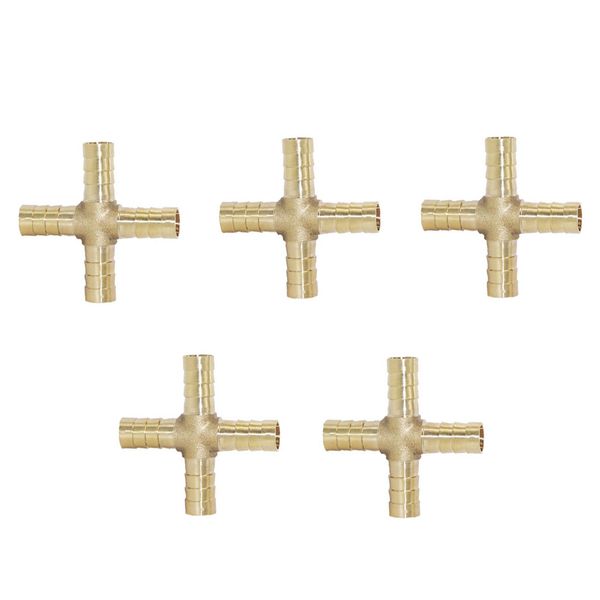 5pcs brass cross-shape 4 ways hose barb pipe fitting adapter coupler for air water gas oil
5pcs brass cross-shape 4 ways hose barb pipe fitting adapter coupler for air water gas oil