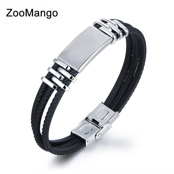 zoomango three layers silicone wrap bracelets for men new fashion simple design stainless steel bracelet jewelry oph1074, Golden;silver
zoomango three layers silicone wrap bracelets for men new fashion simple design stainless steel bracelet jewelry oph1074, Golden;silver