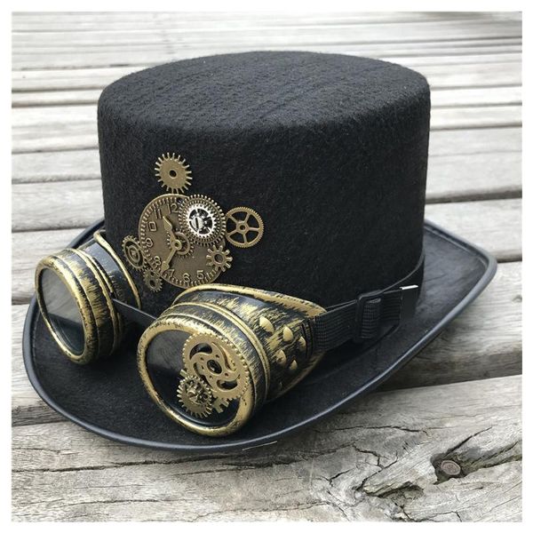 men women handmade steampunk hat with gear glasses stage magic hat bowler size 57cm steampunk, Blue;gray
men women handmade steampunk hat with gear glasses stage magic hat bowler size 57cm steampunk, Blue;gray
