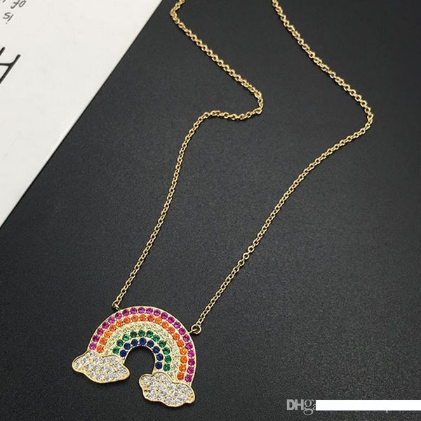 women zircon rainbow pendant necklace bling bling rhinestone sweater chain necklace gift for love girlfriend high quality, Silver
women zircon rainbow pendant necklace bling bling rhinestone sweater chain necklace gift for love girlfriend high quality, Silver