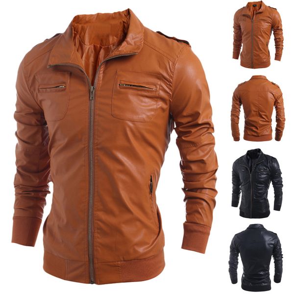 men leather autumn&winter jacket biker motorcycle zipper outwear warm coat clothing us size up to 3xl hip hop slim fit pilot, Black;brown
men leather autumn&winter jacket biker motorcycle zipper outwear warm coat clothing us size up to 3xl hip hop slim fit pilot, Black;brown