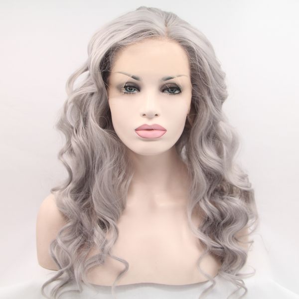 part natural long wave grey wig high temperature fiber 360 lace synthetic lace front wig for white women, Black;brown
part natural long wave grey wig high temperature fiber 360 lace synthetic lace front wig for white women, Black;brown