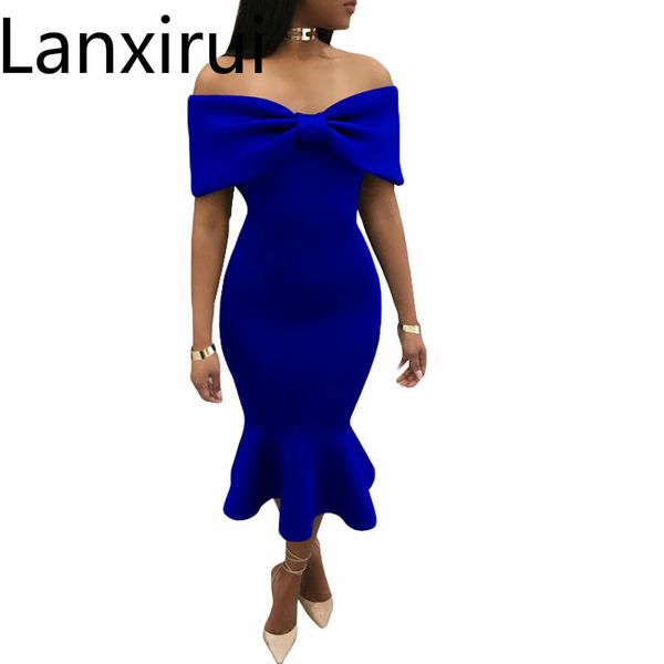 синий / красный / черный передний лук детали с плеча слэш шеи оборками bodycon платье элегантные дамы вечерняя одежда рыбий хвост миди плать, Black;gray 
синий / красный / черный передний лук детали с плеча слэш шеи оборками bodycon платье элегантные дамы вечерняя одежда рыбий хвост миди плать, Black;gray