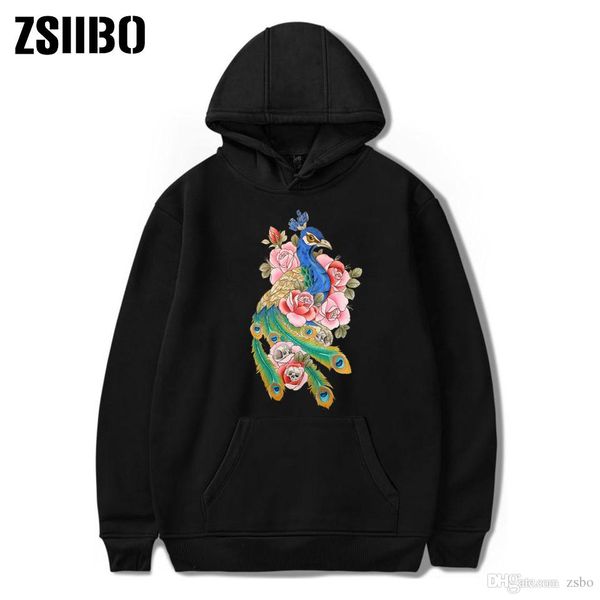 women designer clothes halloween selling colorful peacock chinese style printed round-neck guard clothes winter women hoodie dhbowy08, Black
women designer clothes halloween selling colorful peacock chinese style printed round-neck guard clothes winter women hoodie dhbowy08, Black