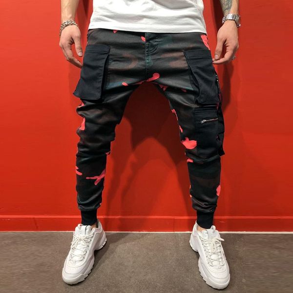 men casual outdoor pocket beach camouflage trousers long cargo pants streetwear joggers sweatpants pantalon homme hip hop, Black
men casual outdoor pocket beach camouflage trousers long cargo pants streetwear joggers sweatpants pantalon homme hip hop, Black