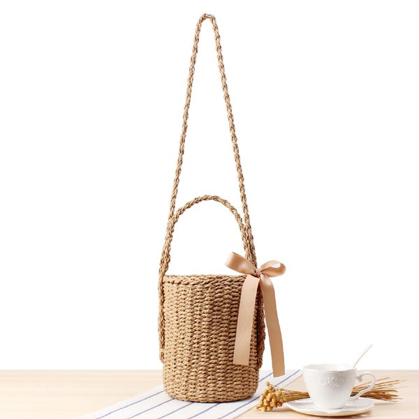 simple solid color straw woven bag women round shoulder bags crossbody bucket handbag beach p props travel shopping bags
simple solid color straw woven bag women round shoulder bags crossbody bucket handbag beach p props travel shopping bags