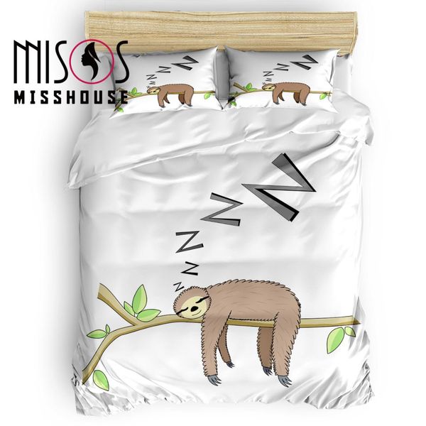 misshouse animal cute sloth cartoon duvet cover set bed sheets comforter cover pillowcases 4pcs bedding sets
misshouse animal cute sloth cartoon duvet cover set bed sheets comforter cover pillowcases 4pcs bedding sets