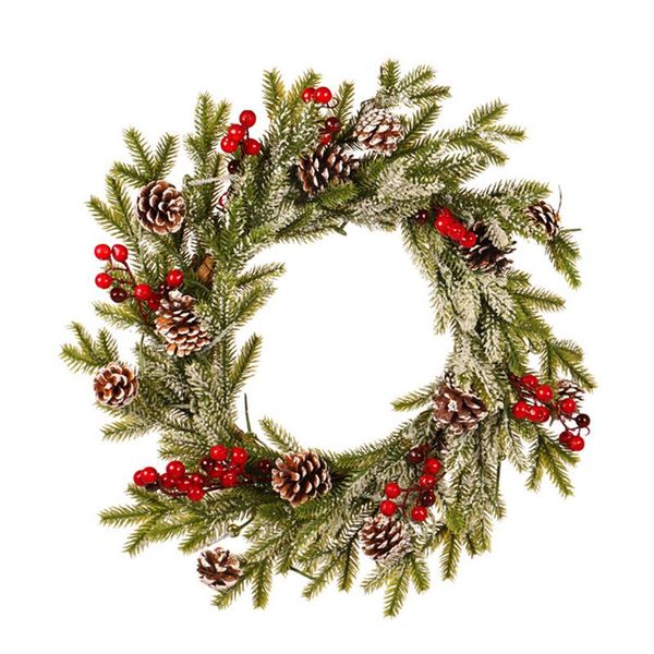creative christmas wreath pinecone berry frosted artificial wreath door for christmas ornaments festival decor 2020 new 
creative christmas wreath pinecone berry frosted artificial wreath door for christmas ornaments festival decor 2020 new