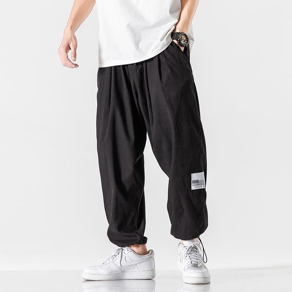men's pants streetwear harem men 2021 autumn joggers lightweight casual ankle-length trousers, Black
men's pants streetwear harem men 2021 autumn joggers lightweight casual ankle-length trousers, Black