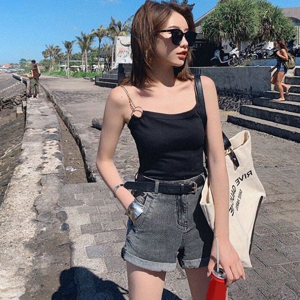 one shoulder chain strap design camisole women u neck sleeveless summer ladies mujer verano 2019, White
one shoulder chain strap design camisole women u neck sleeveless summer ladies mujer verano 2019, White