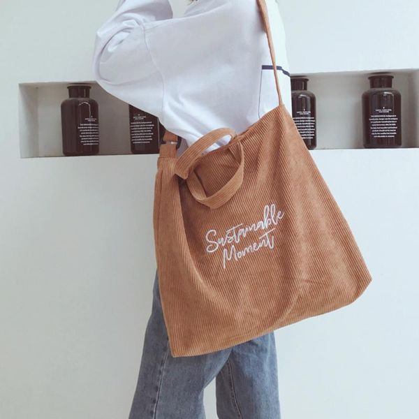 women shoulder bag large capacity corduroy tote grocery handbag crossbody embroidery casual foldable travel bags
women shoulder bag large capacity corduroy tote grocery handbag crossbody embroidery casual foldable travel bags