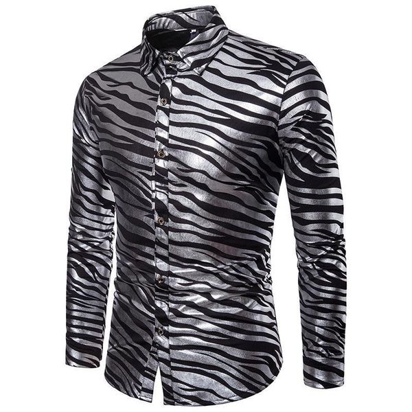 autumn winter men's casual shirts zebra striped printed shirt long sleeve shirts male slim clothing fitness man wear, White;black
autumn winter men's casual shirts zebra striped printed shirt long sleeve shirts male slim clothing fitness man wear, White;black