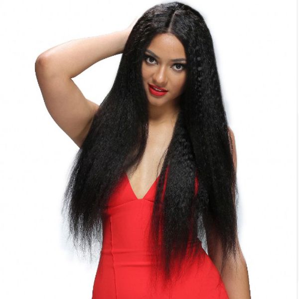 360 lace frontal wig indian virgin pre plucked kinky straight 360 lace frontal human hair wig for black women, Black;brown
360 lace frontal wig indian virgin pre plucked kinky straight 360 lace frontal human hair wig for black women, Black;brown
