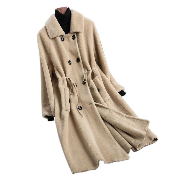 real fur coat korean vintage wool jacket autumn winter coat women clothes 2019 sheep shearling suede lining women zt3750, Black
real fur coat korean vintage wool jacket autumn winter coat women clothes 2019 sheep shearling suede lining women zt3750, Black
