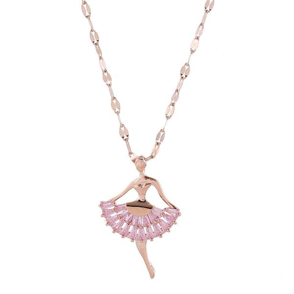 new fashion pink crystal ballet girl pendant necklace for women party summer beach prom delicate necklace jewelry, Silver
new fashion pink crystal ballet girl pendant necklace for women party summer beach prom delicate necklace jewelry, Silver