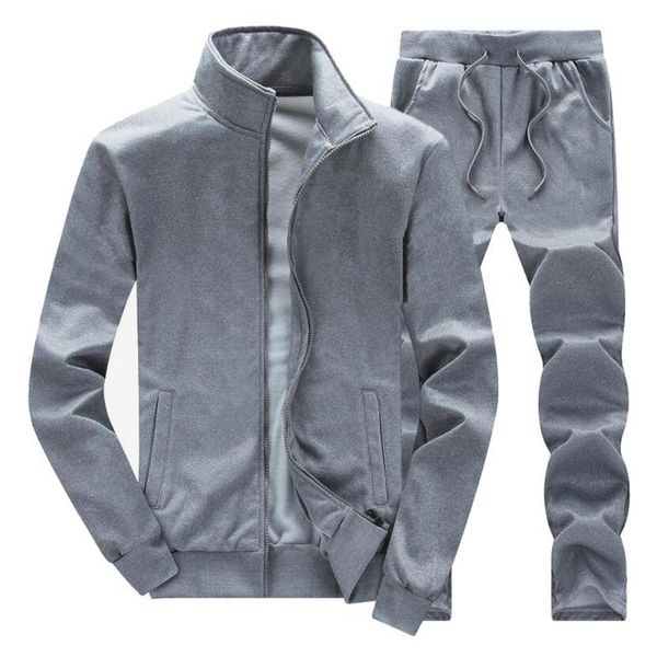 autumn and winter new men's outerwear pants two-piece set of solid color sports coat casual loose pants two-piece set of sports, Gray
autumn and winter new men's outerwear pants two-piece set of solid color sports coat casual loose pants two-piece set of sports, Gray