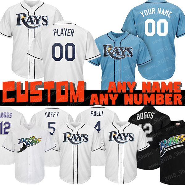 Custom 12 Wade Boggs Rays jersey 3 Evan Longoria Tampa Bay 39 evin Kiermaier 5 Matt Duffy 4 Blake Snell 1 Willy Adames
Custom 12 Wade Boggs Rays jersey 3 Evan Longoria Tampa Bay 39 evin Kiermaier 5 Matt Duffy 4 Blake Snell 1 Willy Adames