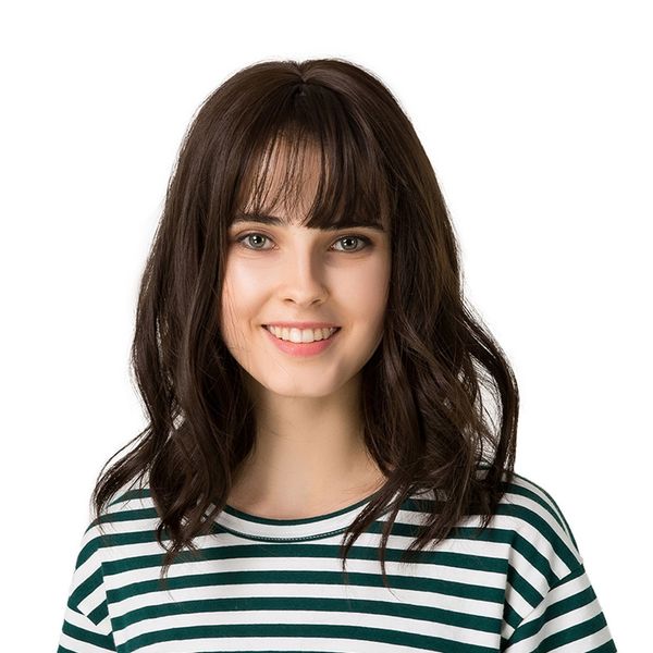 14 inches short bob wavy wig with air bangs, women's shoulder length short curly synthetic cosplay wig, girls costume party wigs (brow, Black
14 inches short bob wavy wig with air bangs, women's shoulder length short curly synthetic cosplay wig, girls costume party wigs (brow, Black