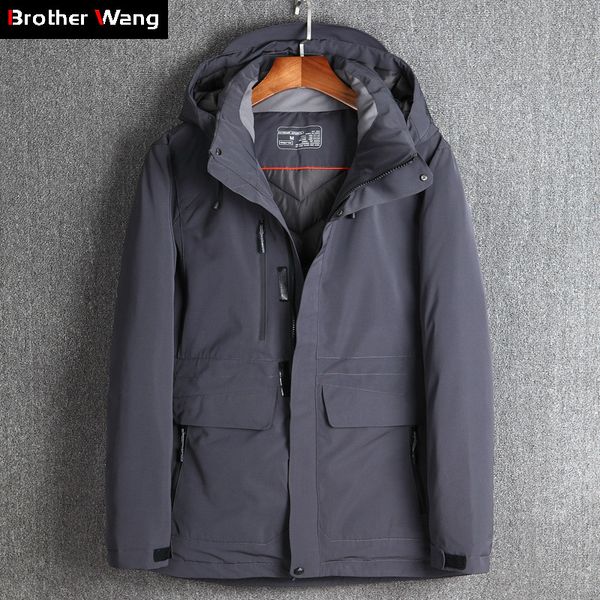 2019 winter new men's long white duck down jacket fashion casual hooded thick warm coat male brand clothing, Black
2019 winter new men's long white duck down jacket fashion casual hooded thick warm coat male brand clothing, Black
