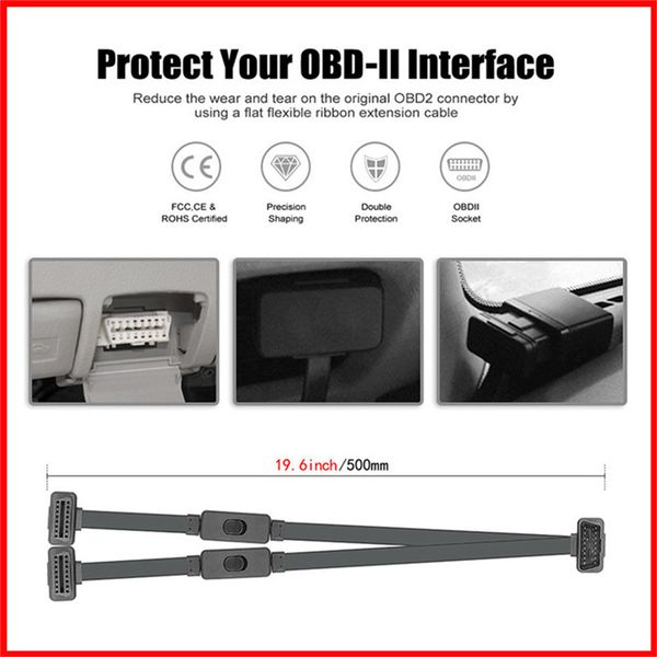 carprie car scanner obd line new 1pcs 16pin obd2 1 in 2 converted flat extension cable with switch connected cable dropship19a19
carprie car scanner obd line new 1pcs 16pin obd2 1 in 2 converted flat extension cable with switch connected cable dropship19a19