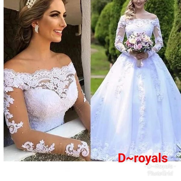 long sleeve muslim wedding dresses off shoulder beach country brautkleider reception milla nova wedding dress bridal gowns nigeria formal, White
long sleeve muslim wedding dresses off shoulder beach country brautkleider reception milla nova wedding dress bridal gowns nigeria formal, White