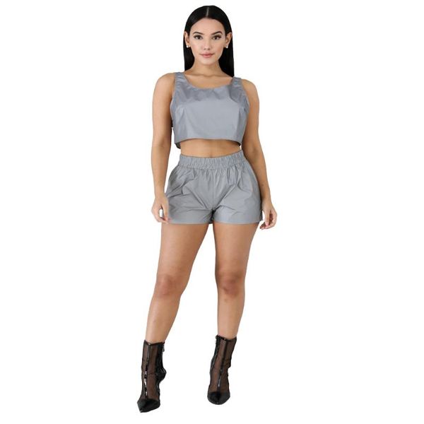 women reflective tracksuit night version crop + shorts two piece set night club casual sportswear street suits s-xxl, White
women reflective tracksuit night version crop + shorts two piece set night club casual sportswear street suits s-xxl, White