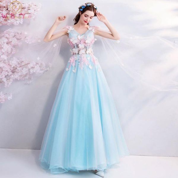 party dresses sky blue prom 2021 pink flower butterfly v neck tulle flowing shoulder long floor length evening gown walk beside you, White;black
party dresses sky blue prom 2021 pink flower butterfly v neck tulle flowing shoulder long floor length evening gown walk beside you, White;black