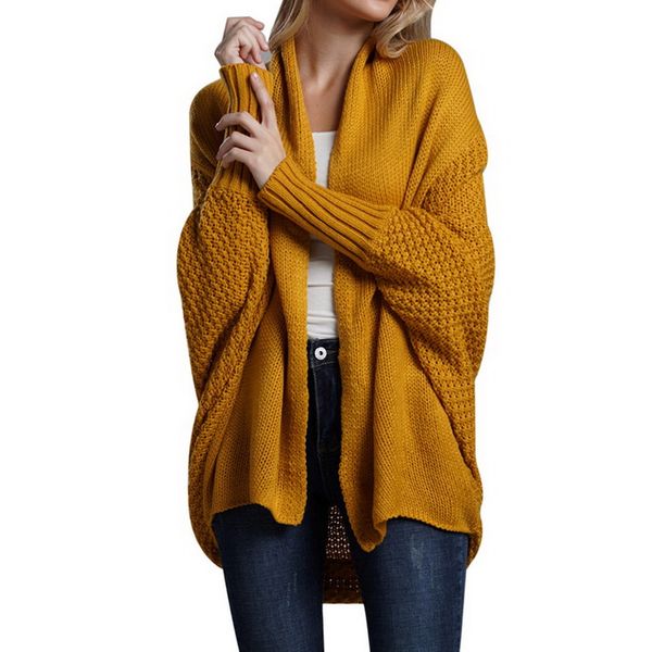 wenyujh women's fashion casual loose knitted sweater coat 2019 autumn winter long bat sleeve knitwear female solid outwear, White
wenyujh women's fashion casual loose knitted sweater coat 2019 autumn winter long bat sleeve knitwear female solid outwear, White