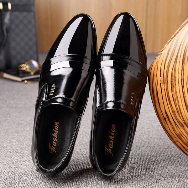 2020 new leather shoes mens low-pointed shiny casual shoes mens business dress shoes cross-border mens large foreign trade, Black
2020 new leather shoes mens low-pointed shiny casual shoes mens business dress shoes cross-border mens large foreign trade, Black