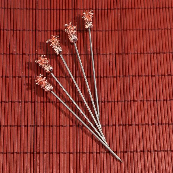 5 pcs cocktail spears pineapple stainless steel reusable creative salad picks dessert cake fork fruit forks for home restaurant
5 pcs cocktail spears pineapple stainless steel reusable creative salad picks dessert cake fork fruit forks for home restaurant