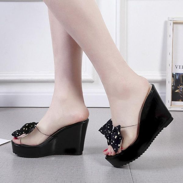 2020 women wedge sandals bow slope shoes summer platform sandals buckle strap peep toe thick shoes ladies high heels #0602, Black 
2020 women wedge sandals bow slope shoes summer platform sandals buckle strap peep toe thick shoes ladies high heels #0602, Black