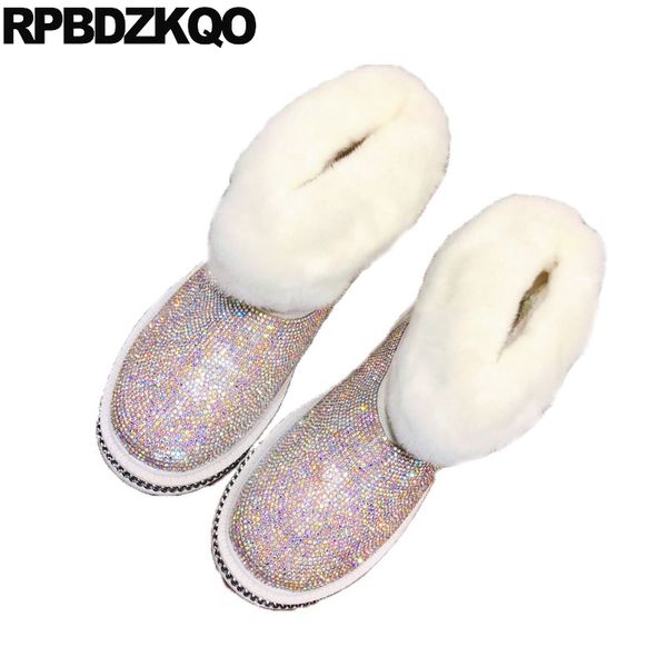crystal flat short bling rhinestone slip on diamond snow white fashion women ankle boots 2019 round toe shoes fur pink winter, Black
crystal flat short bling rhinestone slip on diamond snow white fashion women ankle boots 2019 round toe shoes fur pink winter, Black
