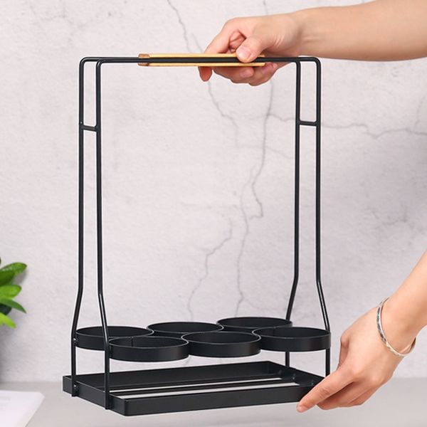 6 бутылки вина caddy прочных черное покрытие рама защищает bottles.real natural wood handle складки для компактного хранения - кофе
6 бутылки вина caddy прочных черное покрытие рама защищает bottles.real natural wood handle складки для компактного хранения - кофе