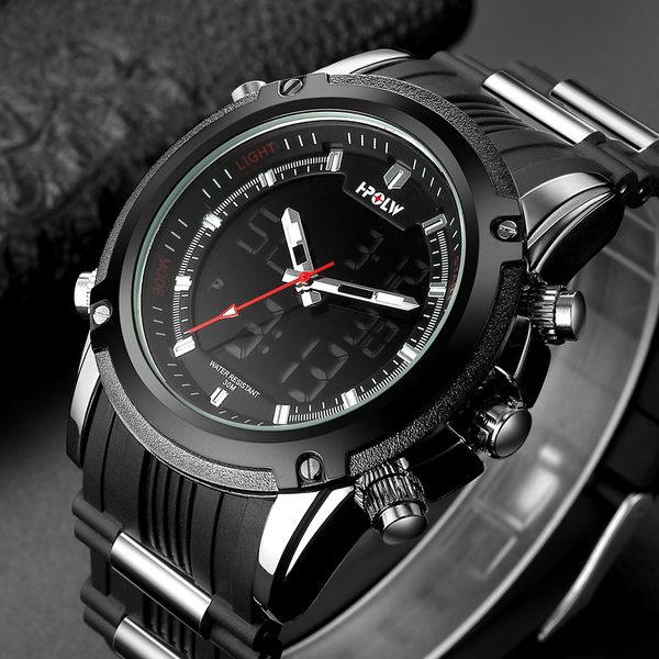 hpolw new men sports watches luxury mens army watch digital led electronic male wristwatches relogio masculino, Slivery;brown
hpolw new men sports watches luxury mens army watch digital led electronic male wristwatches relogio masculino, Slivery;brown