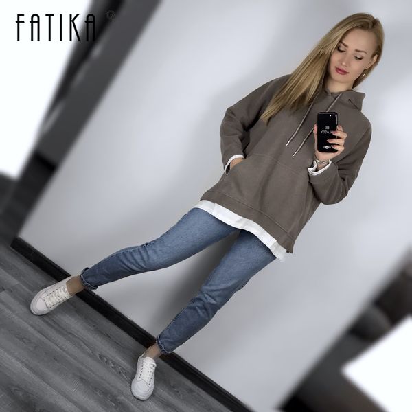 fatika basic casual sweatshirt women wear long sleeved loose rough sweatshirts, Black
fatika basic casual sweatshirt women wear long sleeved loose rough sweatshirts, Black