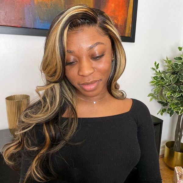 honey blonde colored human hair wigs highlight body wave wig pre plucked ombre 360 lace frontal wigs for women 150 density ishe, Black;brown
honey blonde colored human hair wigs highlight body wave wig pre plucked ombre 360 lace frontal wigs for women 150 density ishe, Black;brown