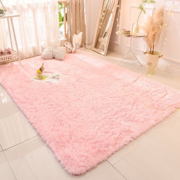 

18 цветов розовый фиолетовый ковер крашение плюшевые мягкие ковры коврик для гостиной спальня противоскользящим коврики ребенка мат для спал