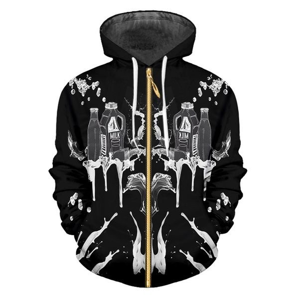 funny men/women milk 3d print zipper black hoodies autumn zip-up sweatshirts fashion harajuku zipper hoody plus size 7xl
funny men/women milk 3d print zipper black hoodies autumn zip-up sweatshirts fashion harajuku zipper hoody plus size 7xl