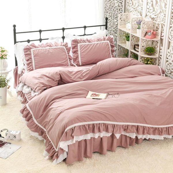princess house cotton bedding set lotus leaf embroidered lace bean paste quilt case
princess house cotton bedding set lotus leaf embroidered lace bean paste quilt case