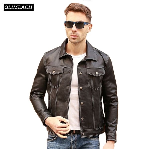 2019 new designer sheepskin denim jackets men american style slim fit genuine leather jacket casual fashion leather coats, Black
2019 new designer sheepskin denim jackets men american style slim fit genuine leather jacket casual fashion leather coats, Black