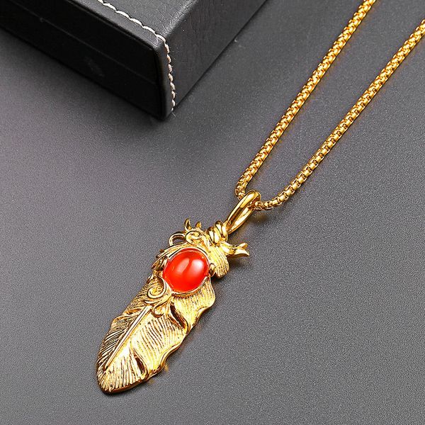 fashion punk men hip hop necklace silver gold color for men jewelry feather pendant design stainless steel chain long 60cm
fashion punk men hip hop necklace silver gold color for men jewelry feather pendant design stainless steel chain long 60cm