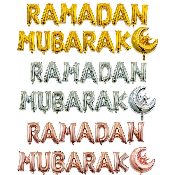 15pcs/set gold silver ramadan mubarak foil letter balloons for muslim islamic party decor eid al-firt ramadan party balls supply
15pcs/set gold silver ramadan mubarak foil letter balloons for muslim islamic party decor eid al-firt ramadan party balls supply