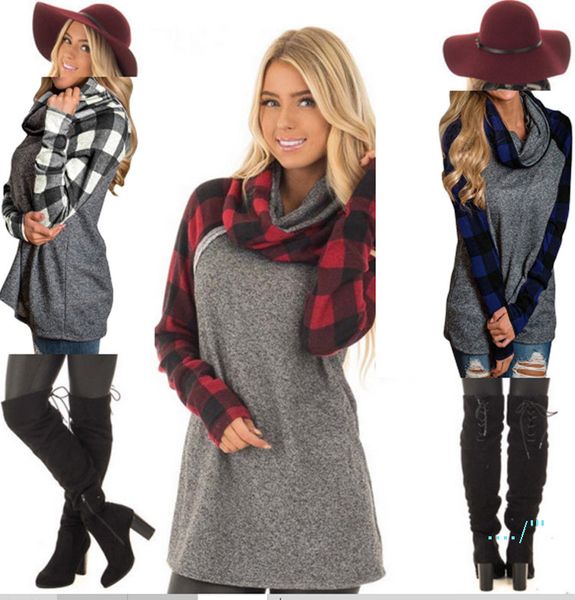 5xl women plaid panel raglan t-shirts long sleeve pullover t-shirt fashion plus size heaps collar sweatshirt spring autumn shirt 2019, White
5xl women plaid panel raglan t-shirts long sleeve pullover t-shirt fashion plus size heaps collar sweatshirt spring autumn shirt 2019, White