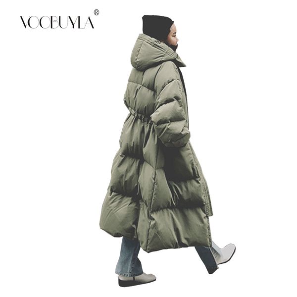 hooded cotton-padded oversize long warm coat long sleeve loose fit women parkas fashion snow wear winter 2019 thicken jacket, Black
hooded cotton-padded oversize long warm coat long sleeve loose fit women parkas fashion snow wear winter 2019 thicken jacket, Black