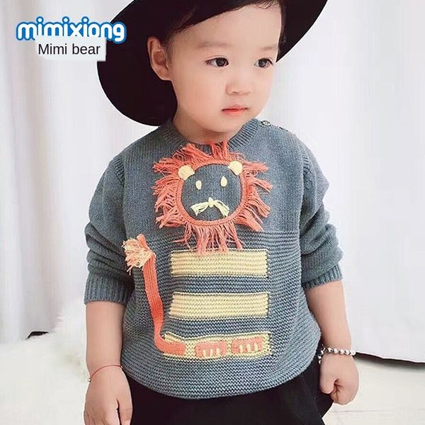 ins children's clothing baby sweater little lion men's and children's clothing pullover women's pullover sweater, Blue
ins children's clothing baby sweater little lion men's and children's clothing pullover women's pullover sweater, Blue