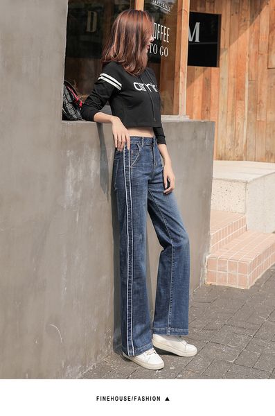 the blue spring new tall waist loose thin straight jeans trousers children joker
the blue spring new tall waist loose thin straight jeans trousers children joker