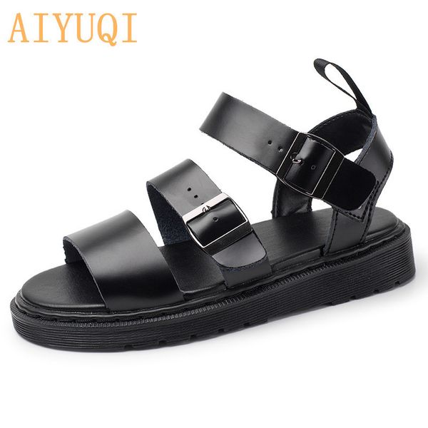 summer martin sandals women 2020 new rome buckle open toe beach shoes women genuine leather sandals thick women couples t200628, Black
summer martin sandals women 2020 new rome buckle open toe beach shoes women genuine leather sandals thick women couples t200628, Black