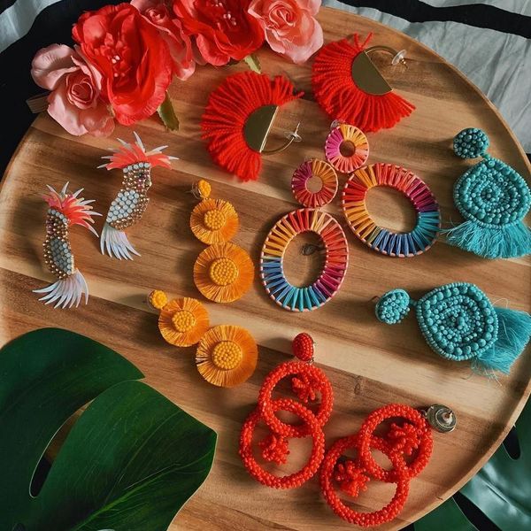 ladyfirsy handmade statement colorful geometric beads earring for wedding party bohemian big tassel drop earrings bridal jewelry, Silver
ladyfirsy handmade statement colorful geometric beads earring for wedding party bohemian big tassel drop earrings bridal jewelry, Silver
