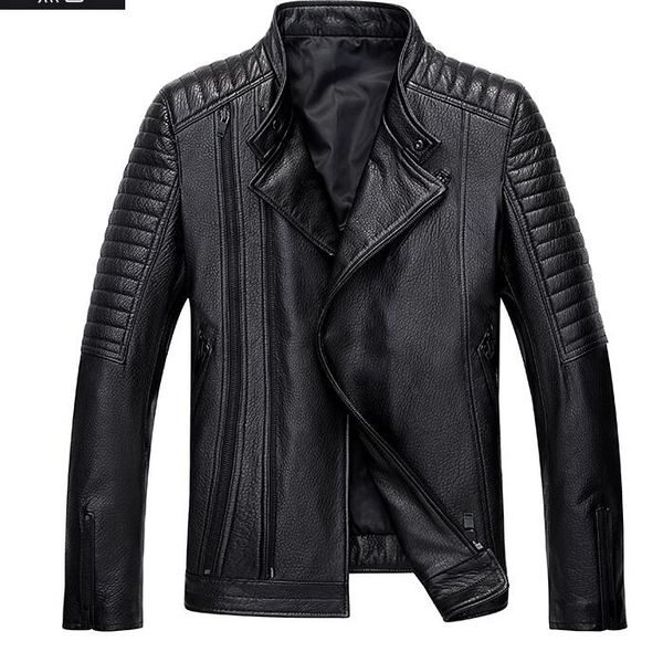 2018 new men sheep skin jacket genuine leather moto & biker coat men's winter leather jackets coats, Black
2018 new men sheep skin jacket genuine leather moto & biker coat men's winter leather jackets coats, Black